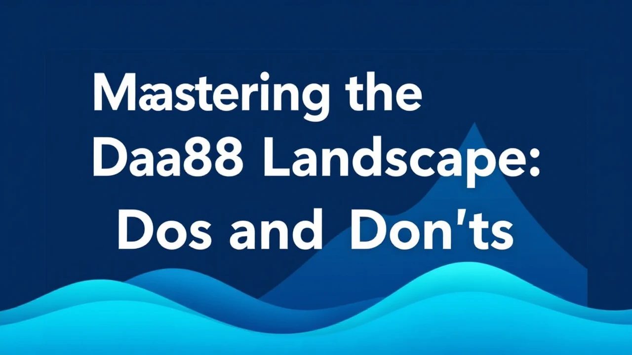 Mastering the Da88 Landscape: Dos and Don'ts