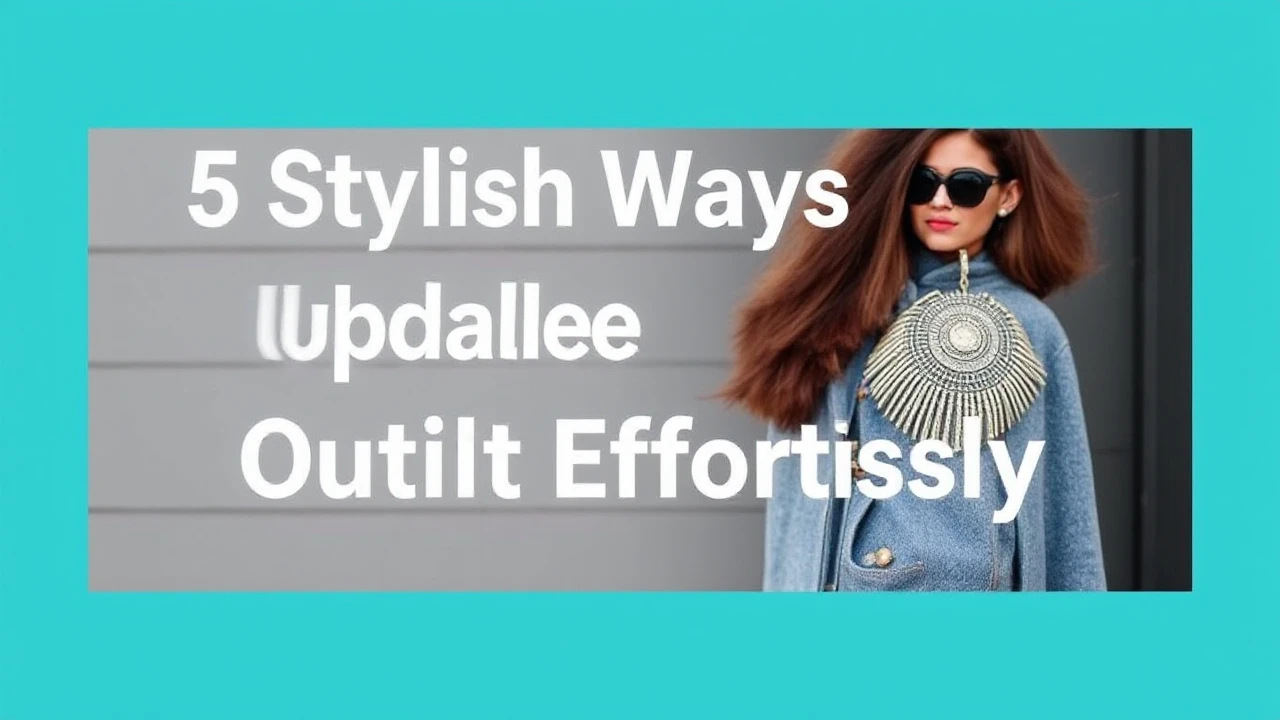 5 Stylish Ways to Upgrade Your Outfit Effortlessly