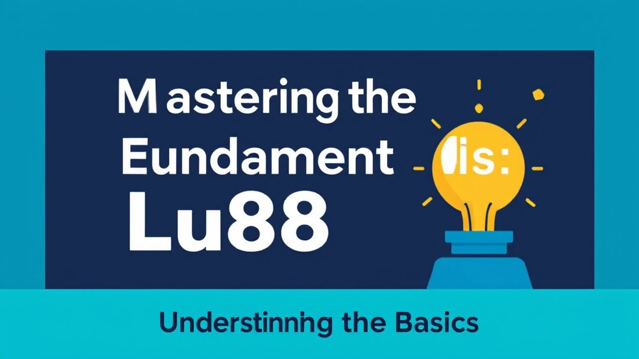 Mastering the Fundamentals: Lu88 101: Understanding the Basics