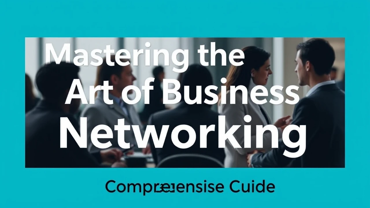 Mastering the Art of Business Networking: A Comprehensive Guide