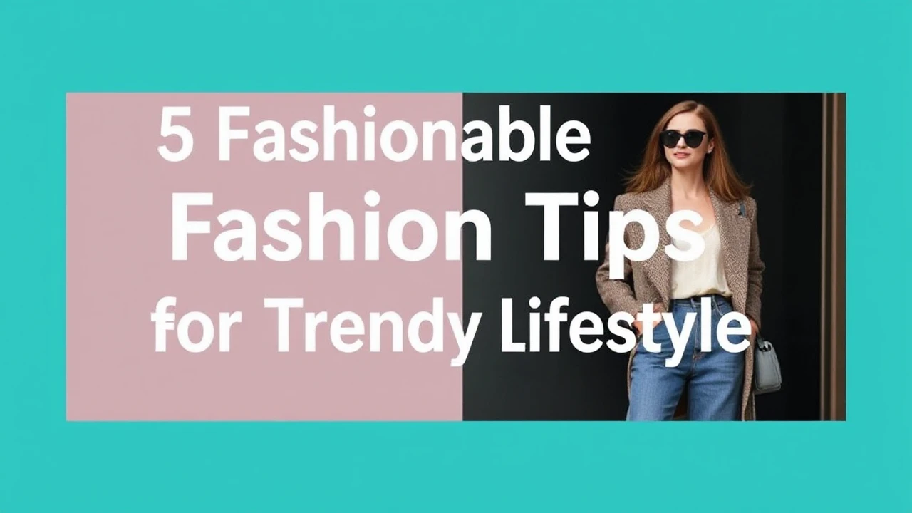 5 Fashionable Fashion Tips for a Trendy Lifestyle