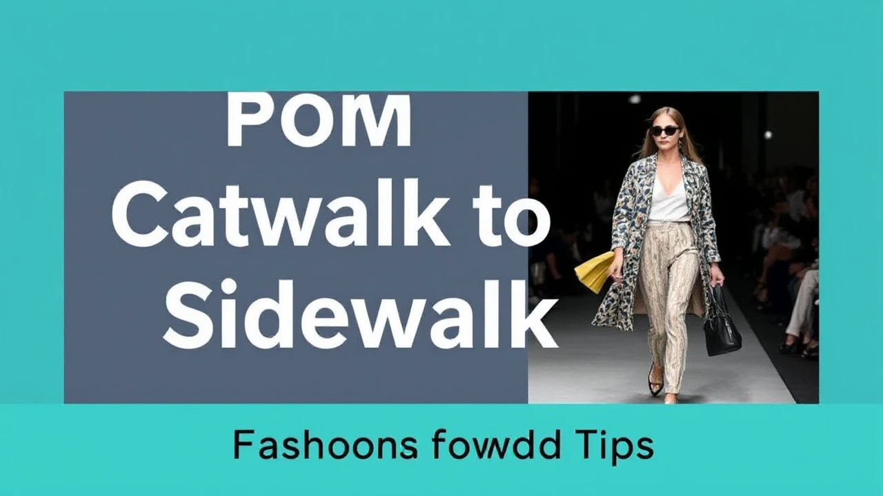 From Catwalk to Sidewalk: Fashion Forward Tips