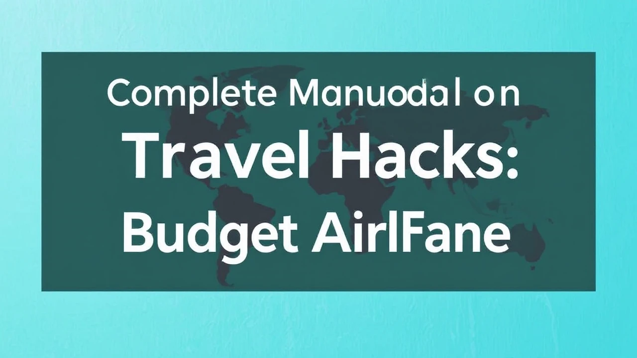 Complete Manual on Travel Hacks: Mastering Budget Airfare