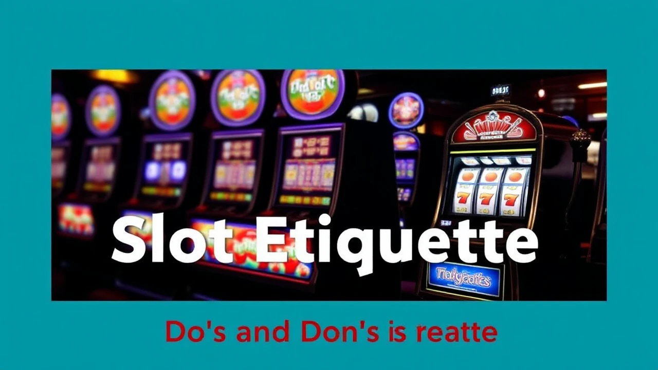Navigating Slot Etiquette: Do's and Don'ts in the Casino