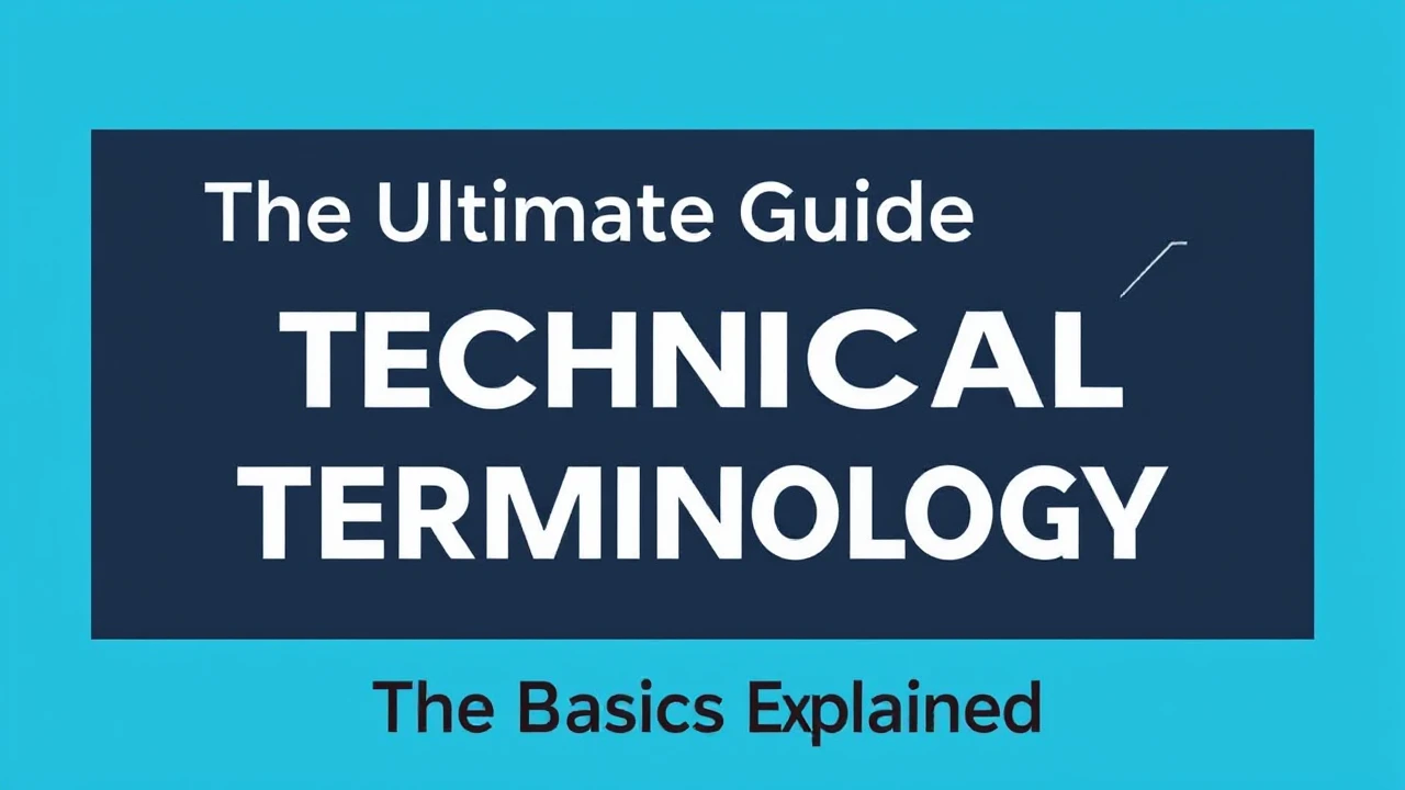 The Ultimate Guide Technical Terminology: The Basics Explained
