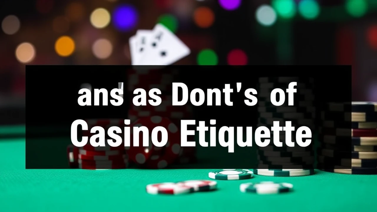 The Dos and Don'ts of Casino Etiquette: A Guide for All Player