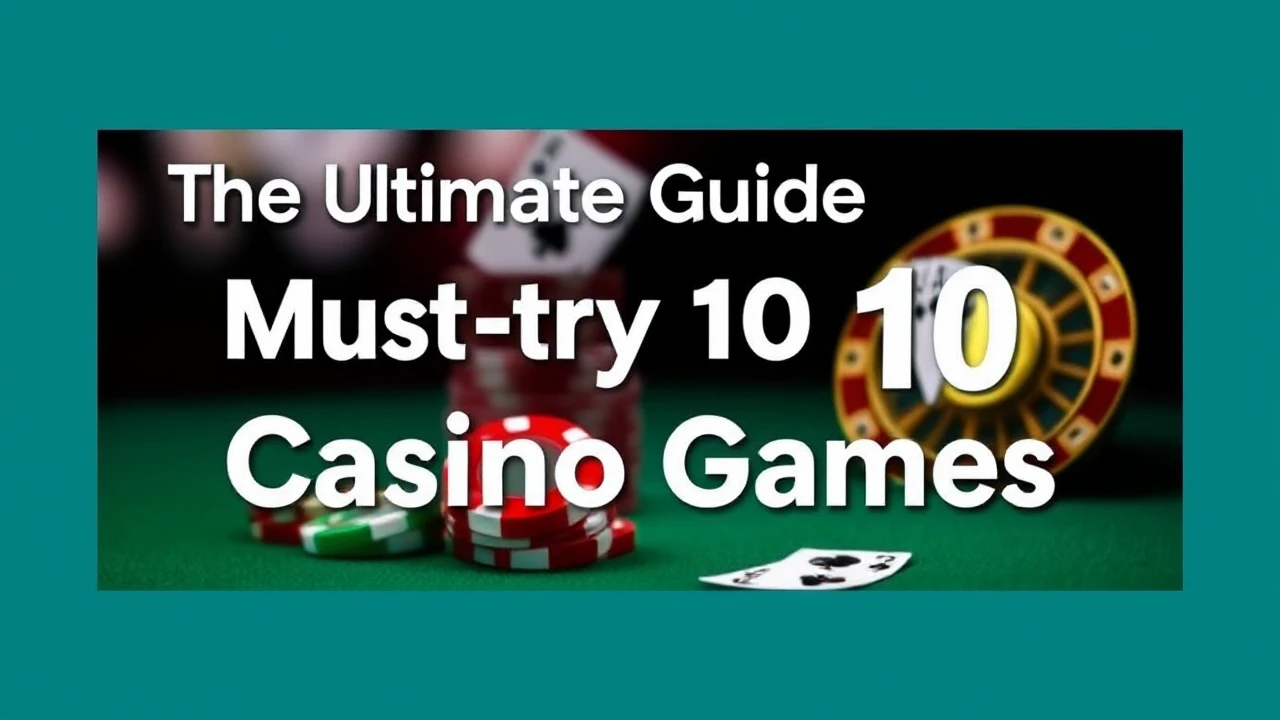 The Ultimate Guide of Must-try 10 Casino Games for 2022