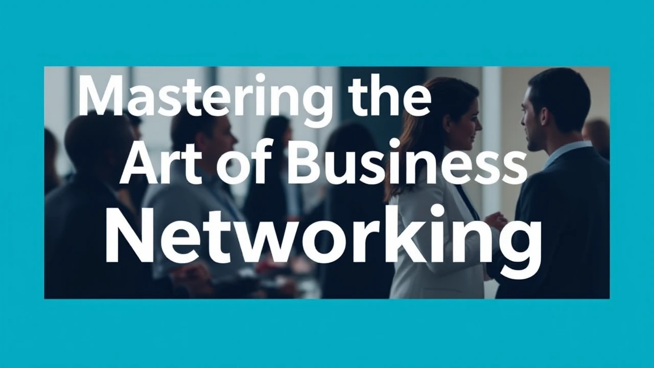 Mastering the Art of Business Networking: An In-Depth Guide