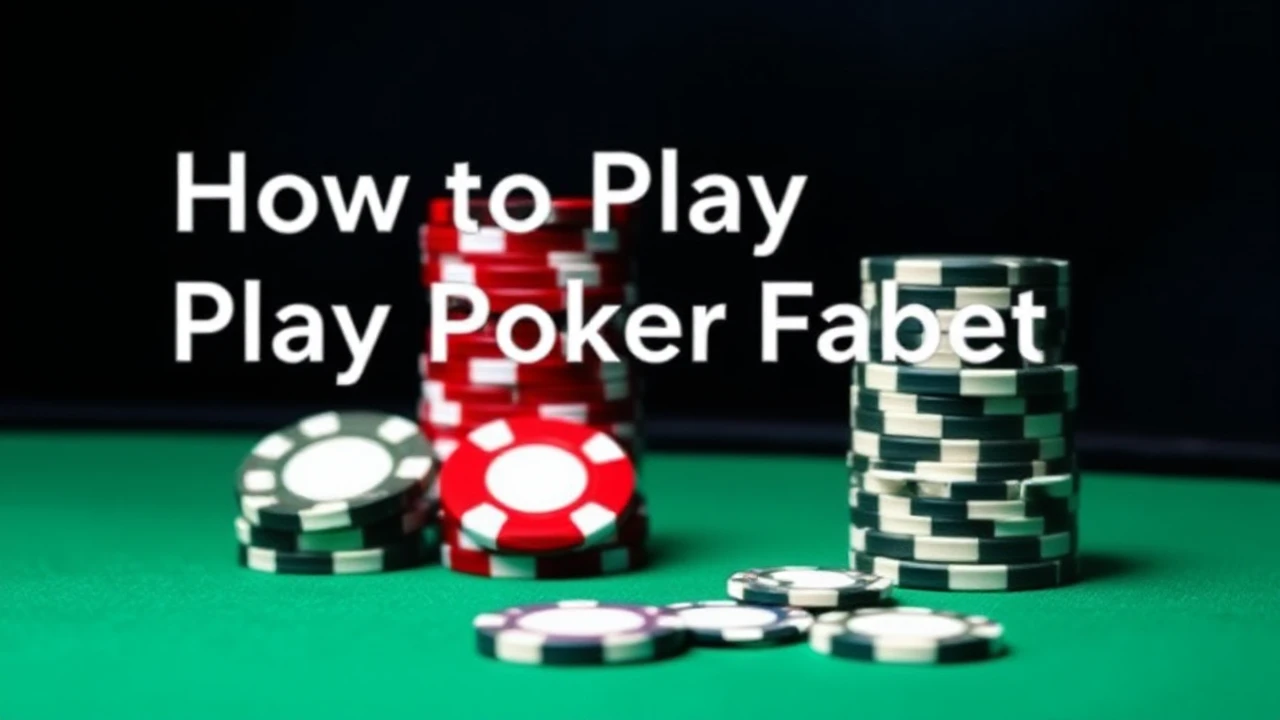 How to Play Poker on Fabet Professionally