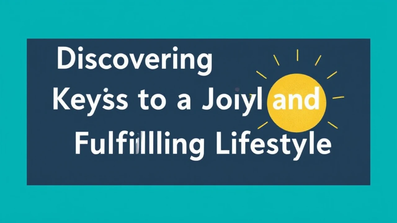 Discovering the Keys to a Joyful and Fulfilling Lifestyle