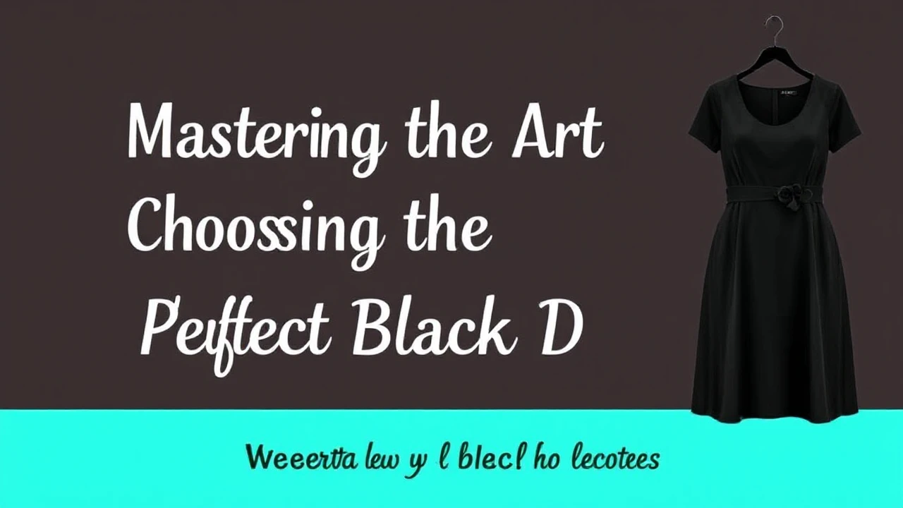 Mastering the Art of Choosing the Perfect Little Black Dress