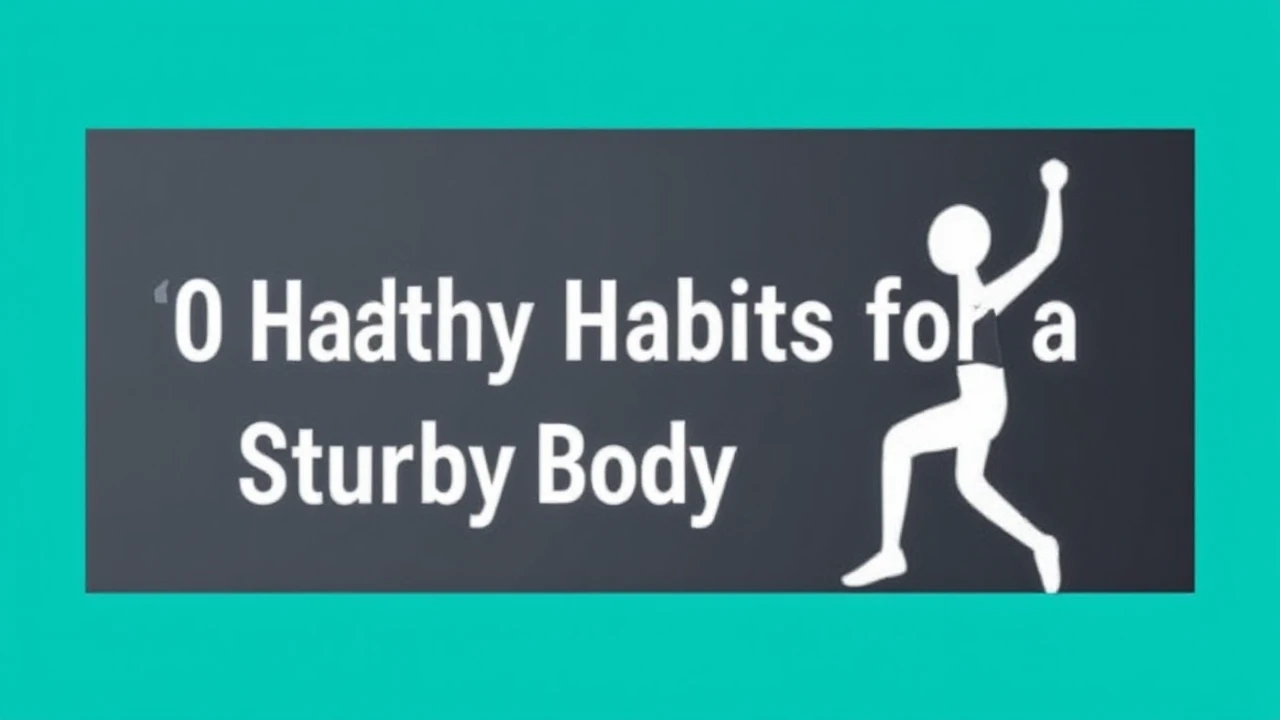 Crucial 10 Healthy Habits for a Sturdy Body and Mind