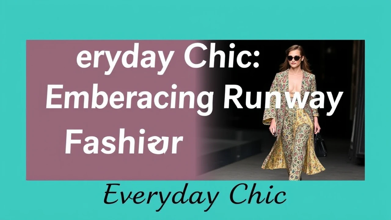 Everyday Chic: Embracing Runway Fashion Trends