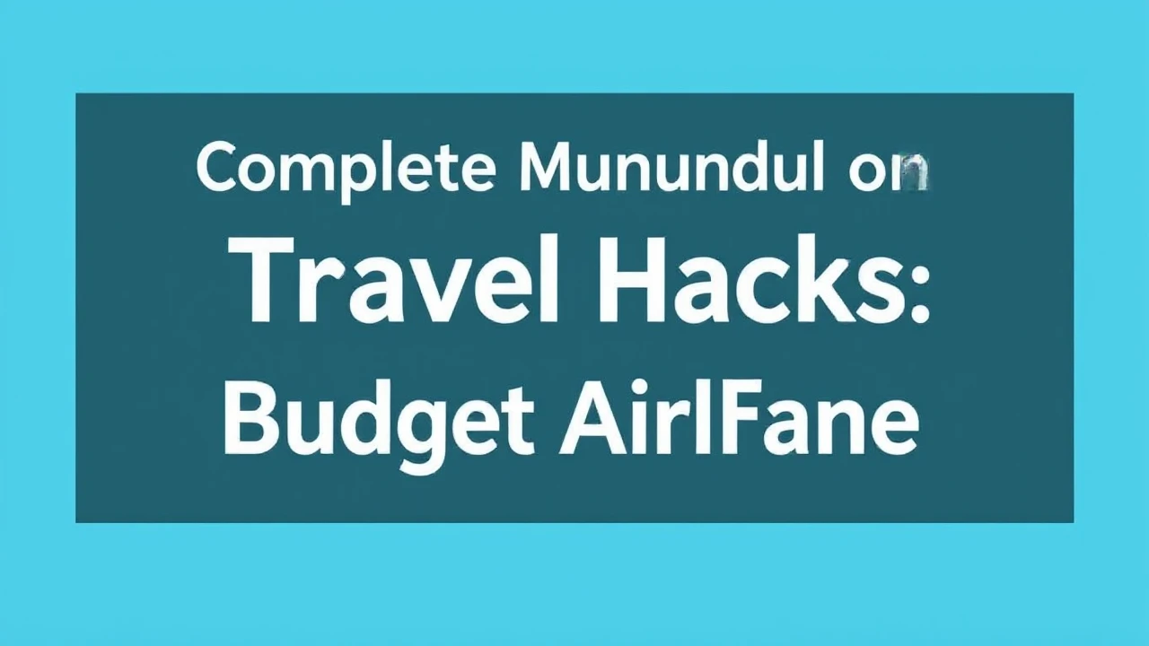 Complete Manual on Travel Hacks: Mastering Budget Airfare