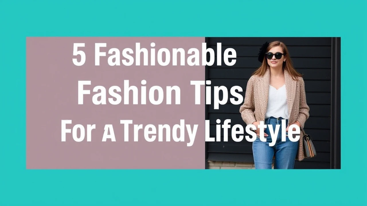 5 Fashionable Fashion Tips for a Trendy Lifestyle