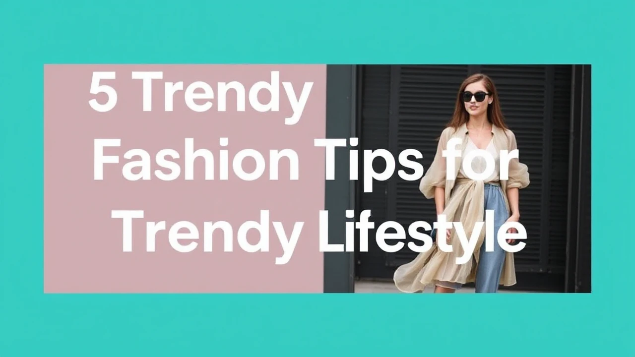 5 Trendy Fashion Tips for a Trendy Lifestyle