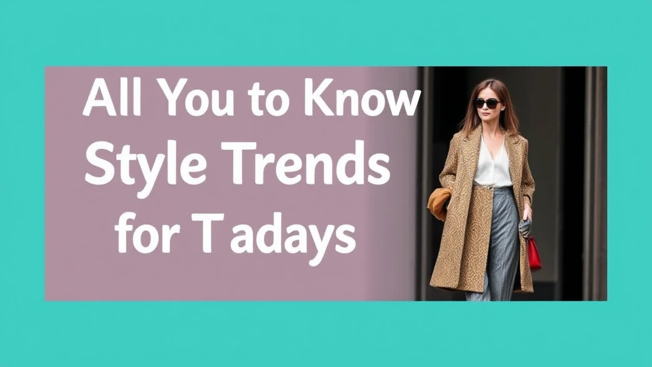 All You Need to Know to Style Trends for Today's Woman