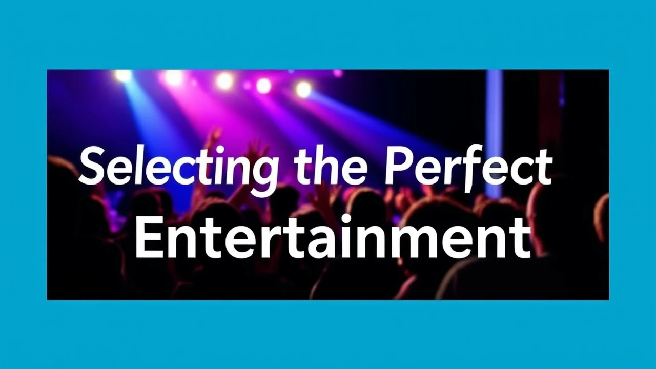 A Comprehensive Tutorial on Selecting the Perfect Entertainment for Every Event