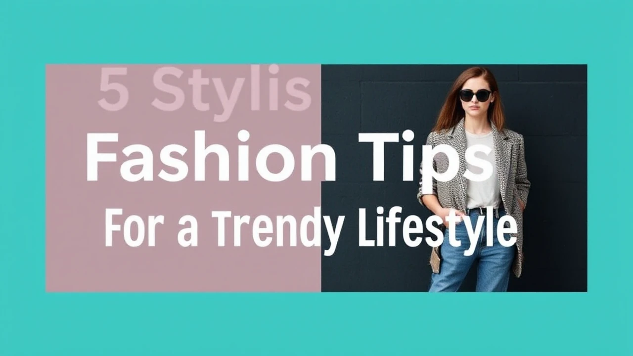 5 Stylish Fashion Tips for a Trendy Lifestyle