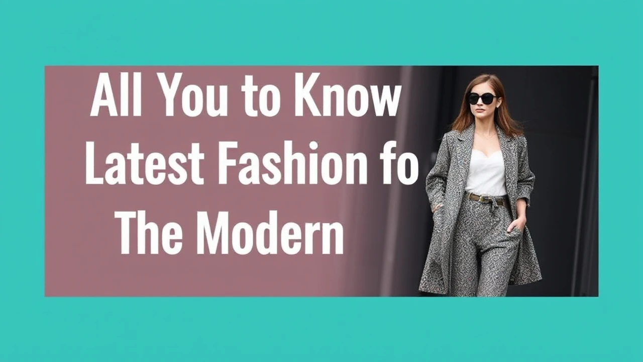 All You Need to Know to Latest Fashion for the Modern Woman
