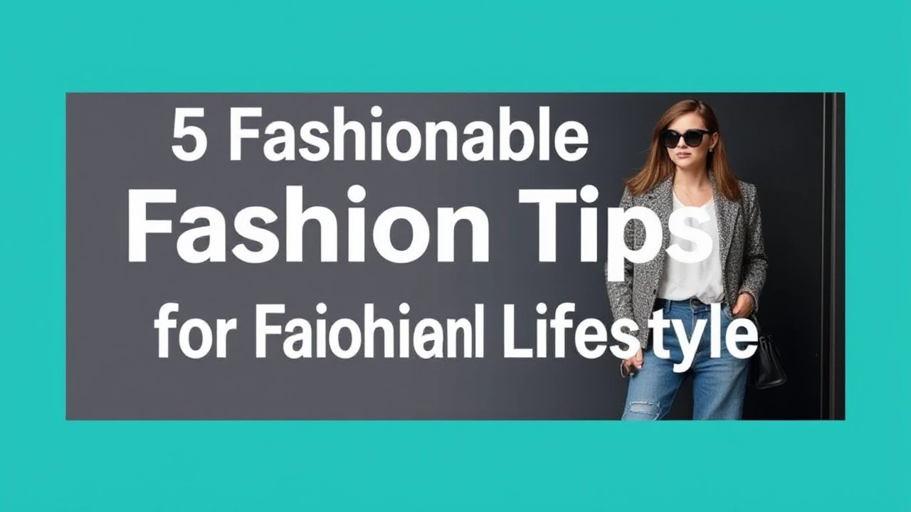 5 Fashionable Fashion Tips for a Fashionable Lifestyle