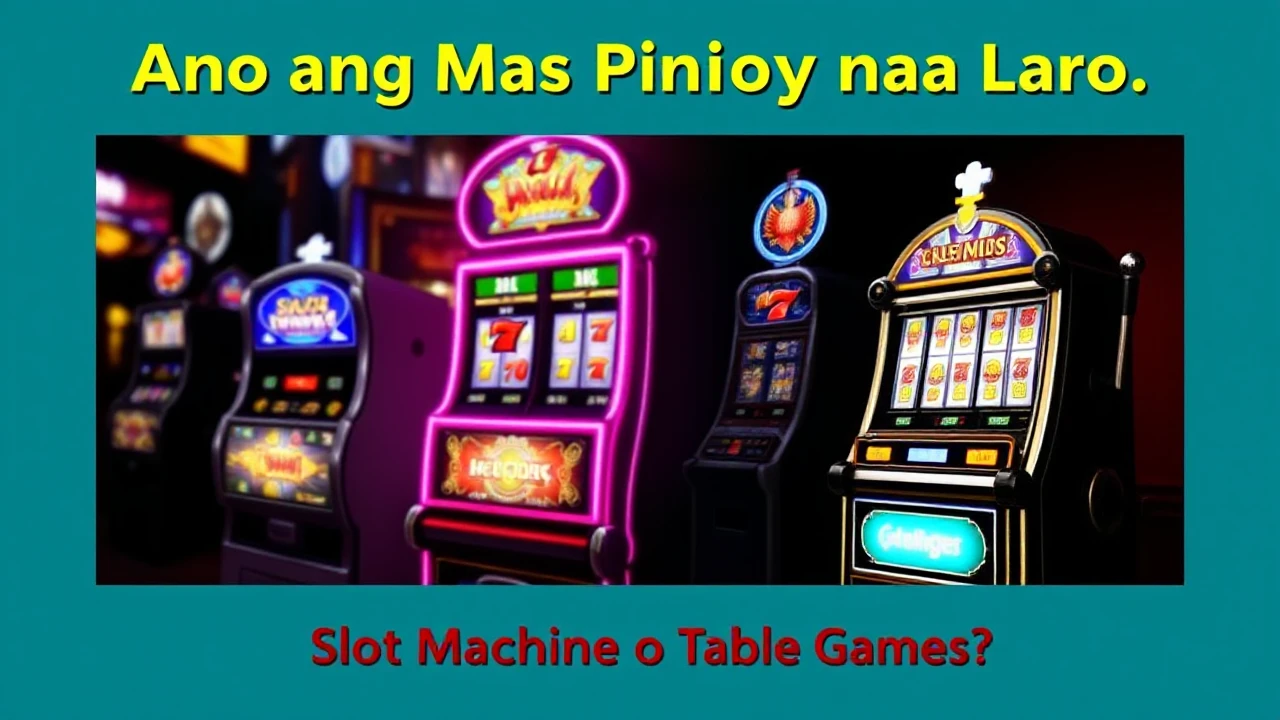 Ano ang Mas Pinoy na Laro: Slot Machine o Table Games?
