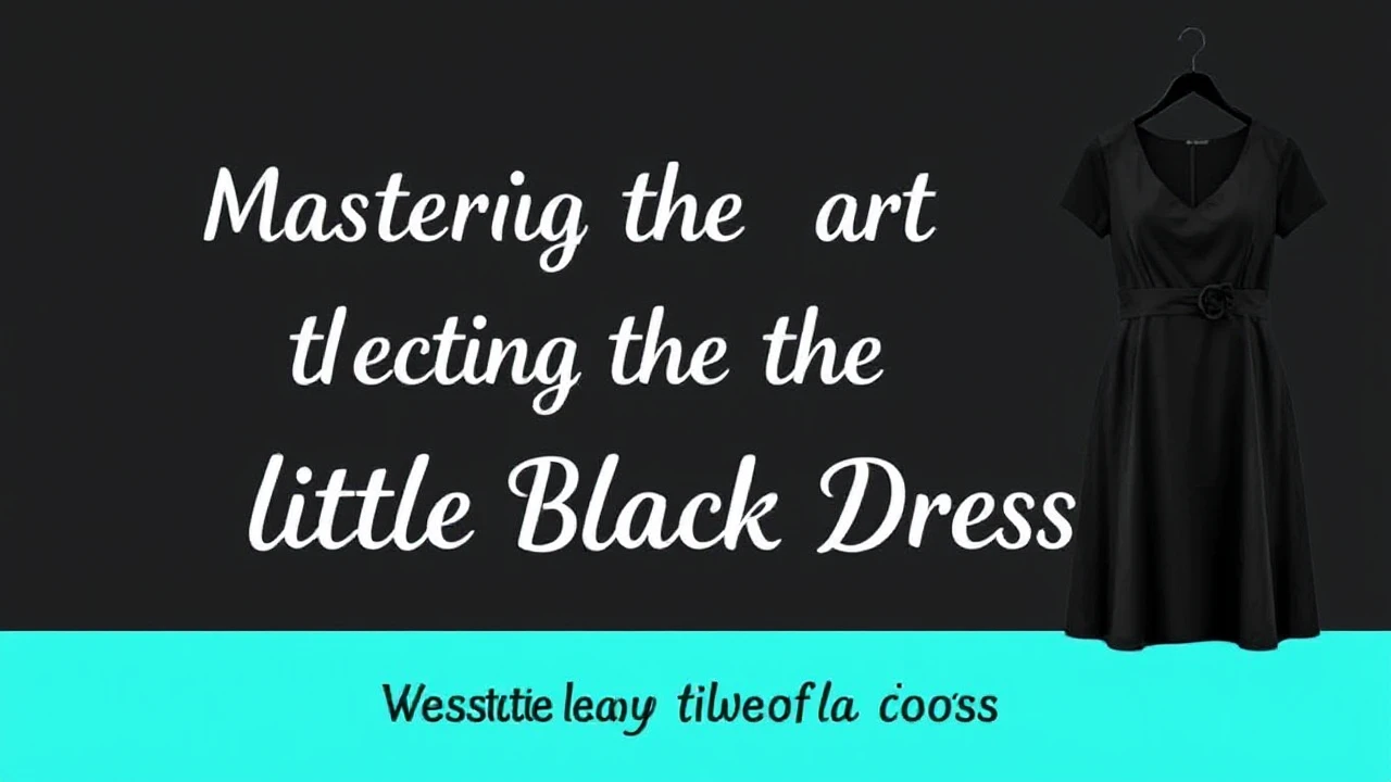 Mastering the Art of Selecting the Ultimate Little Black Dress