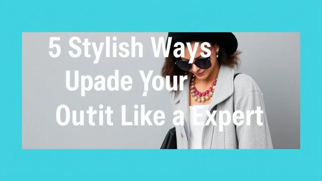 5 Stylish Ways to Upgrade Your Outfit Like an Expert