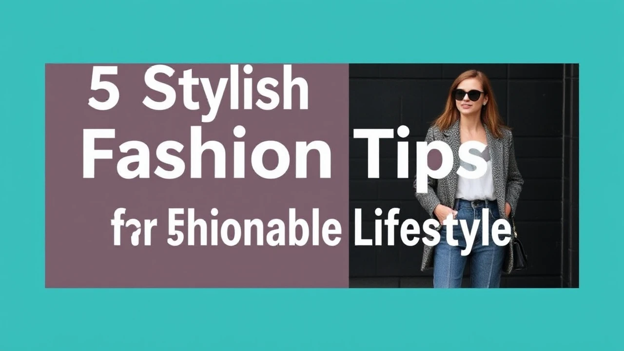 5 Stylish Fashion Tips for a Fashionable Lifestyle