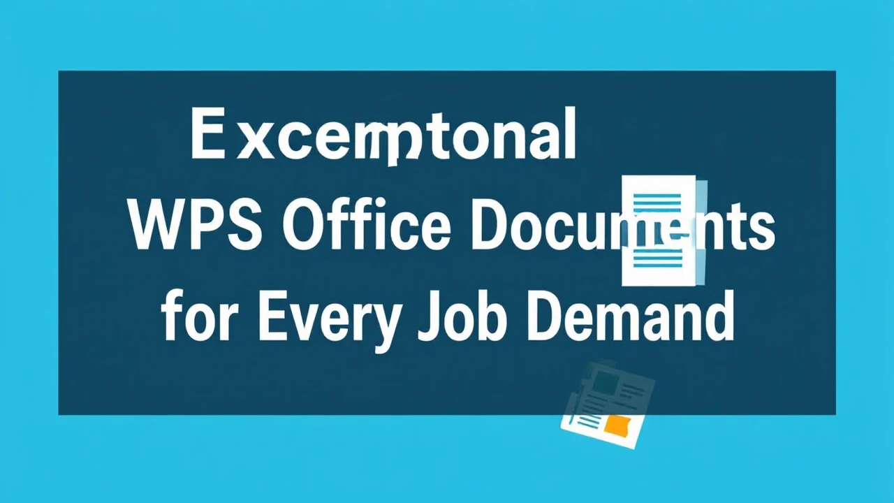 Exceptional WPS Office Documents for Every Job Demand