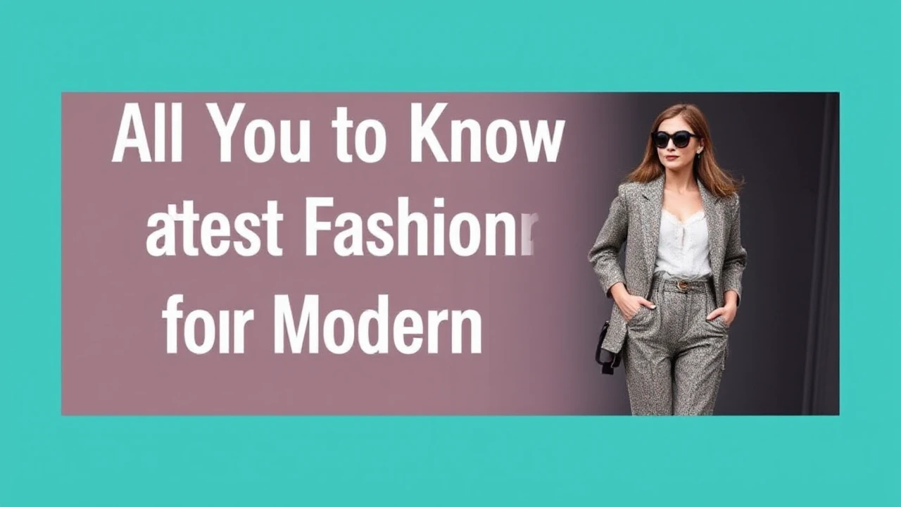All You Need to Know to Latest Fashion for the Modern Woman