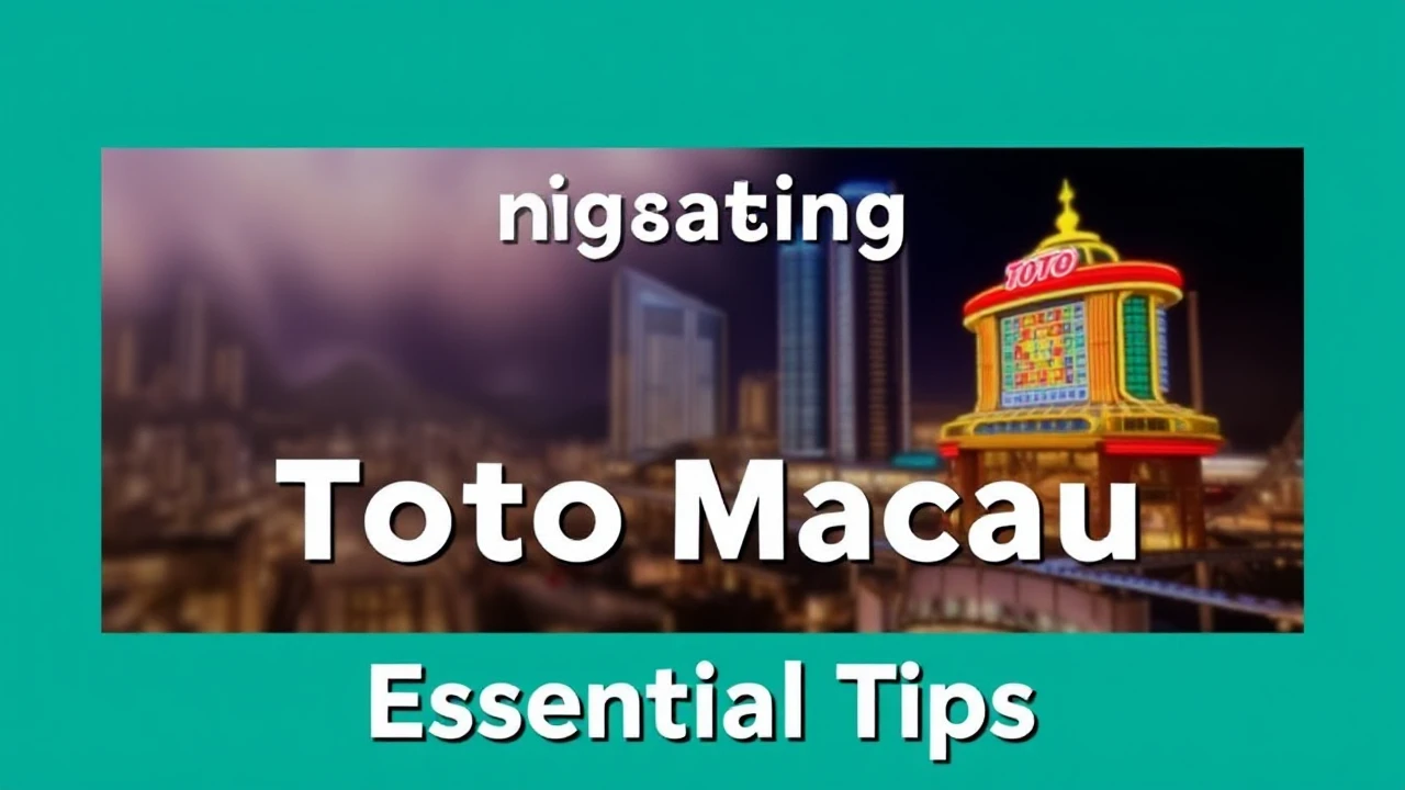 A Comprehensive Handbook to Navigating Toto Macau: Essential Tips