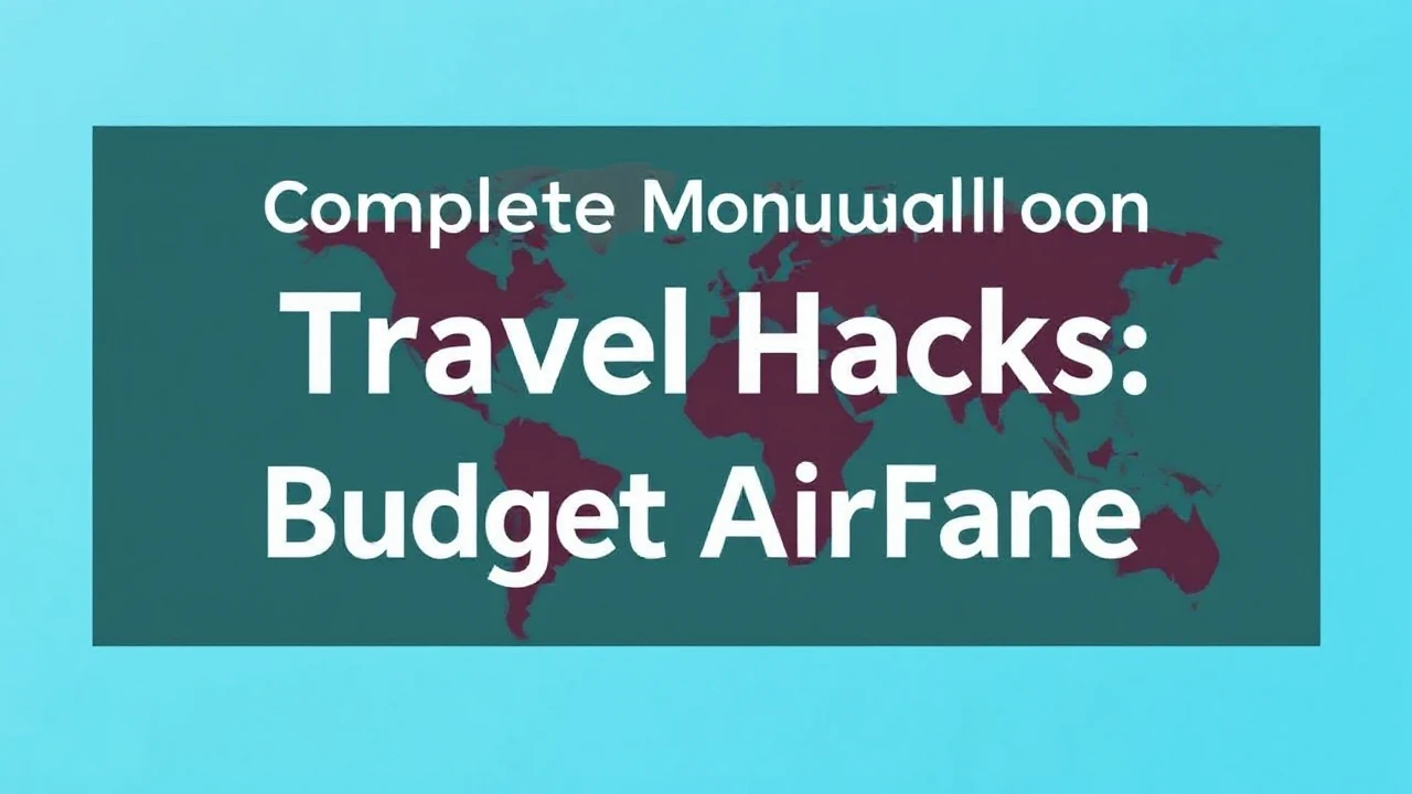 Complete Manual on Travel Hacks: Mastering Budget Airfare