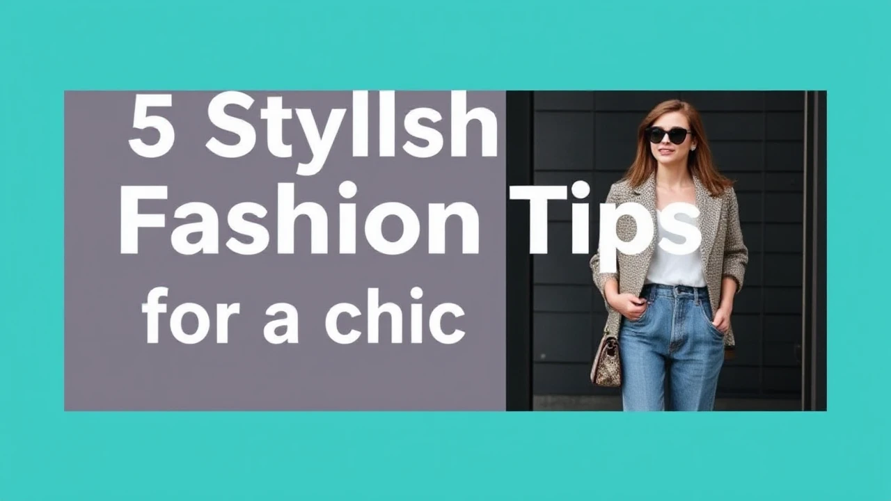5 Stylish Fashion Tips for a Chic Lifestyle