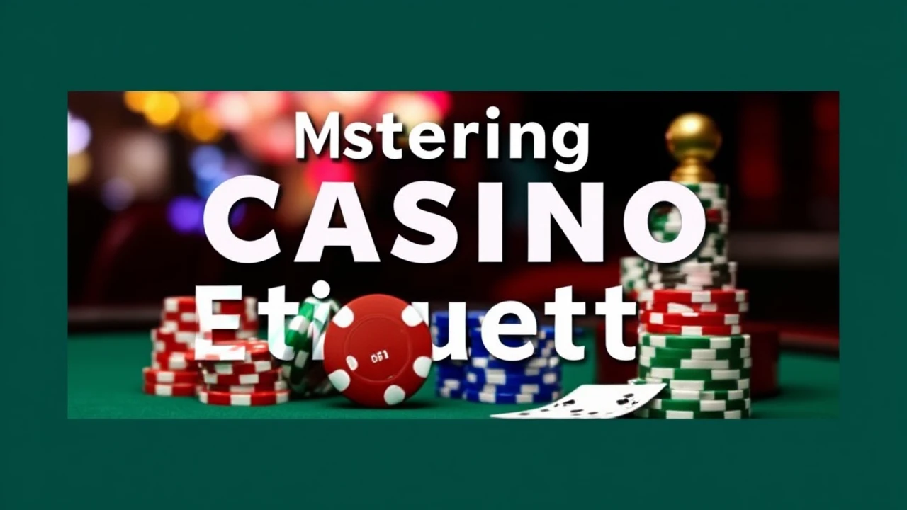 Mastering Casino Etiquette: Essential 10 Tips for All Player