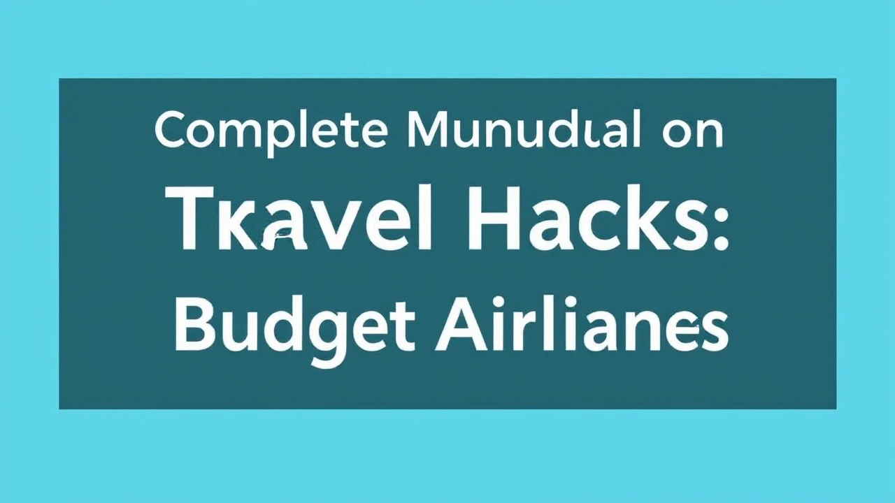 Complete Manual on Travel Hacks: Mastering Budget Airfare