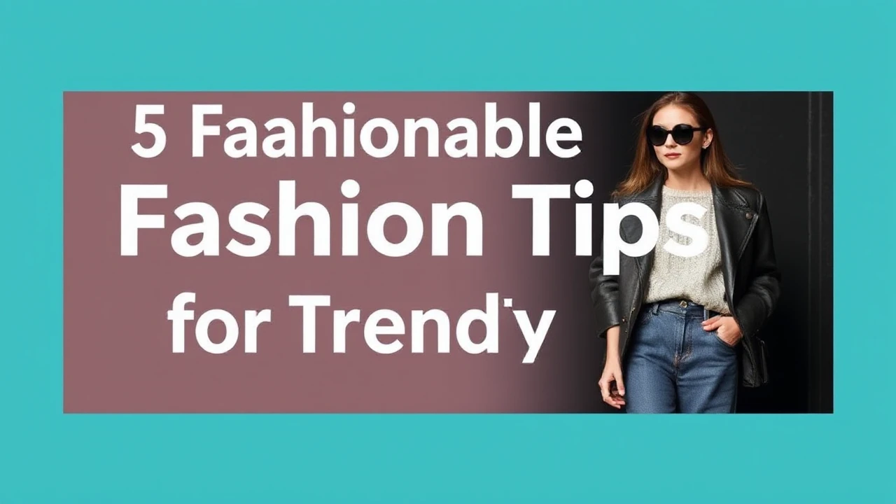 5 Fashionable Fashion Tips for a Trendy Lifestyle