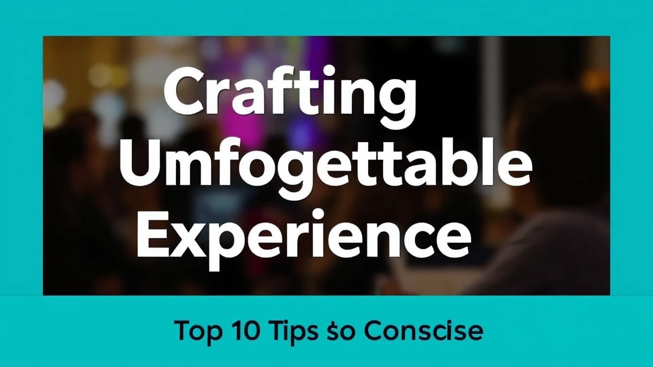 Crafting Unforgettable Experience: Top 10 Tips to Consider