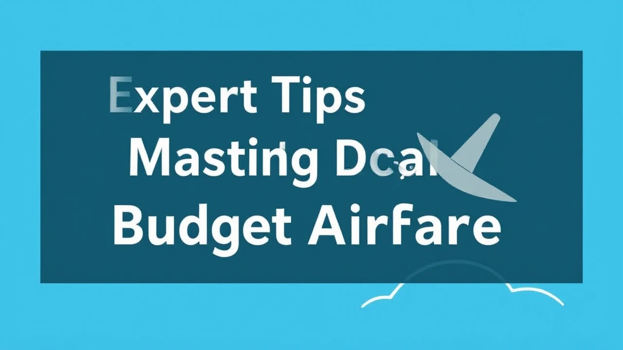 Expert Tips on Scoring Deals: Mastering Budget Airfare