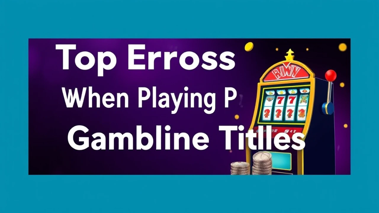 Top Errors to Sidestep When Playing Gambling Machine Titles