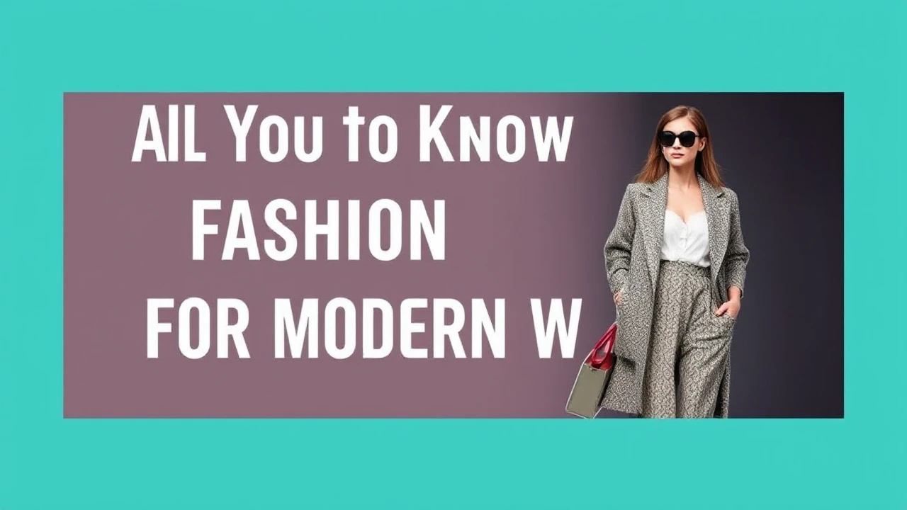 All You Need to Know to Fashion Trends for the Modern Woman