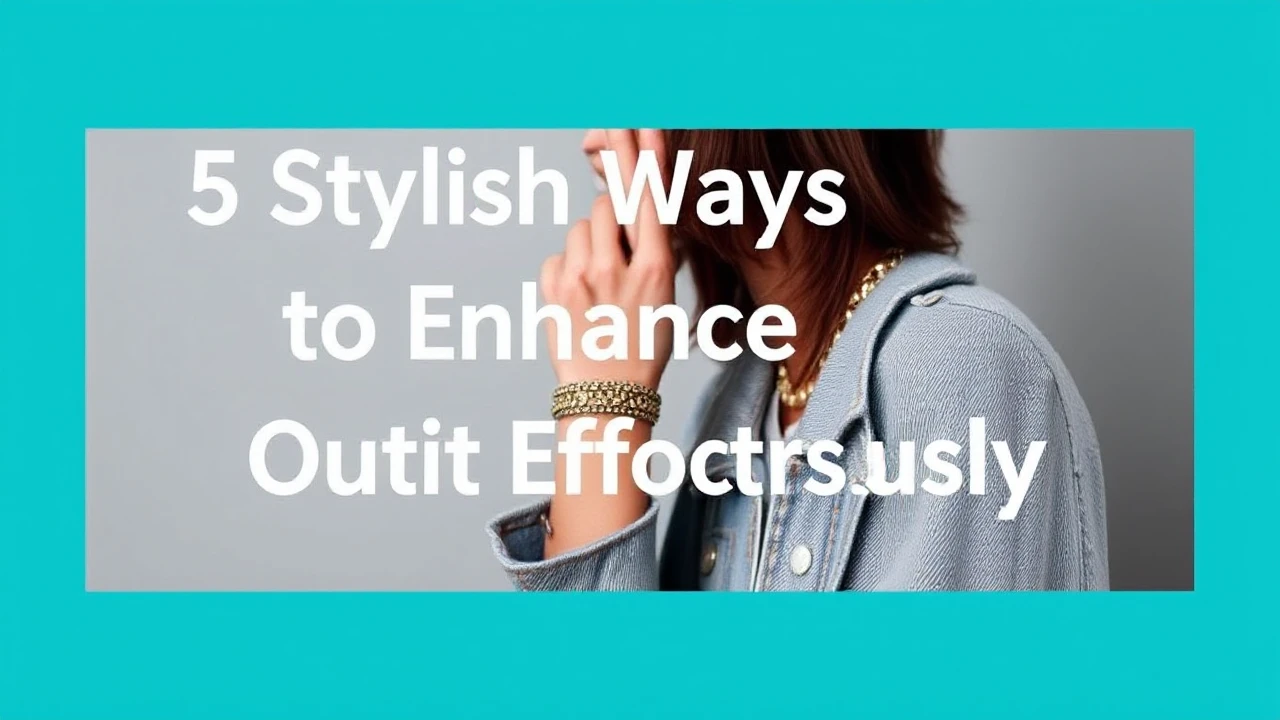5 Stylish Ways to Enhance Your Outfit Effortlessly
