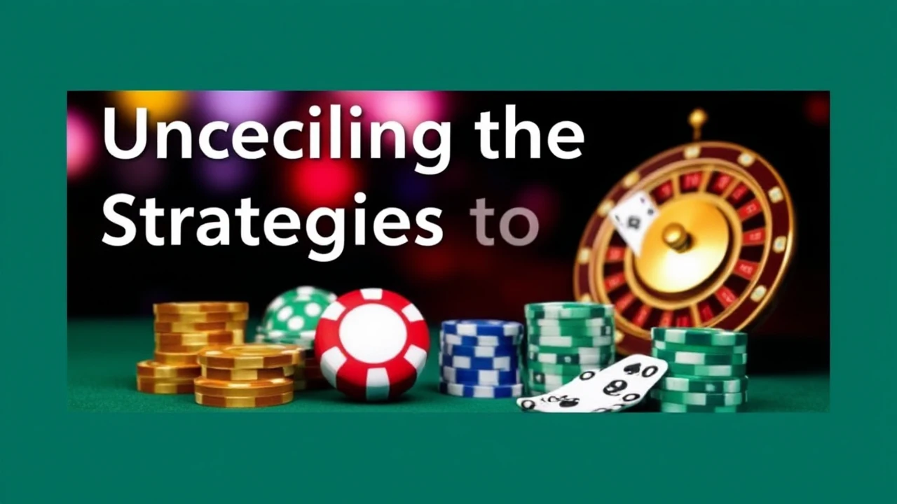 Unveiling the Strategies to Success in Casinos: Your Ultimate Handbook