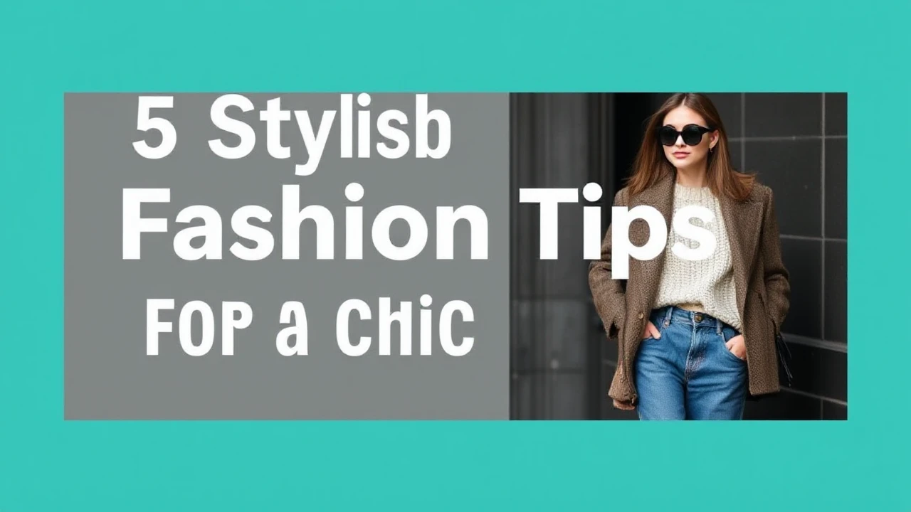 5 Stylish Fashion Tips for a Chic Lifestyle