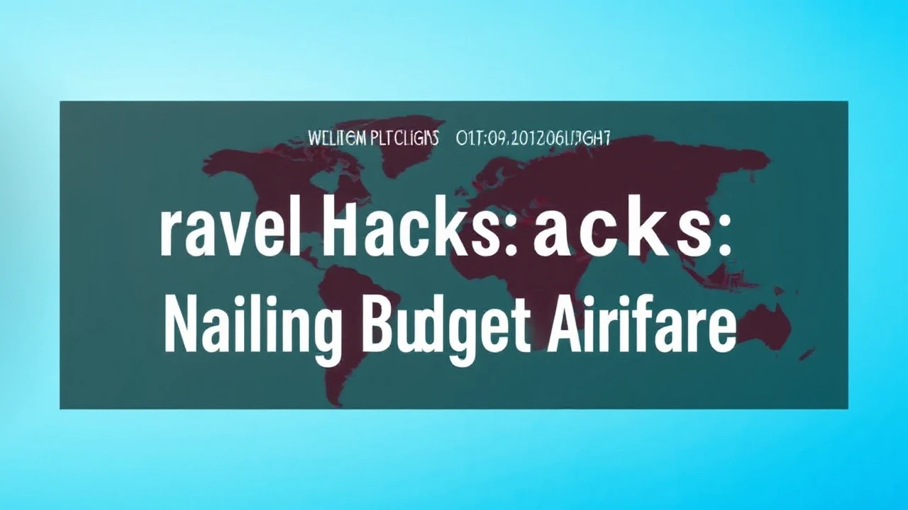 Ultimate Guide on Travel Hacks: Nailing Budget Airfare