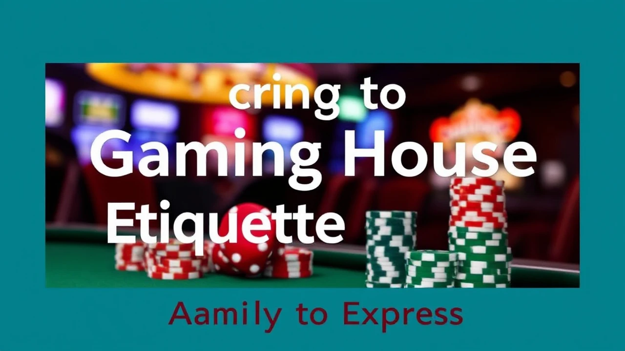 Mastering to Gaming House Etiquette and Manners
