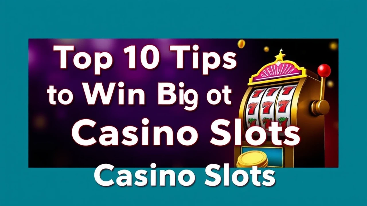 Top 10 Tips to Win Big at Casino Slots
