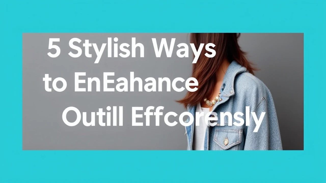 5 Stylish Ways to Enhance Your Outfit Effortlessly