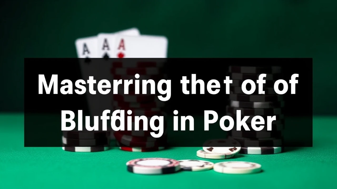 Mastering the Art of Bluffing in Poker