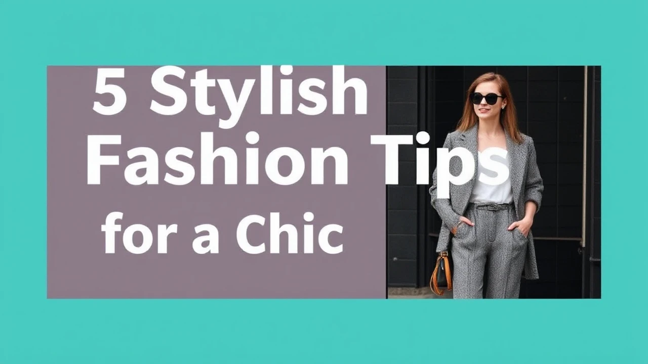 5 Stylish Fashion Tips for a Chic Lifestyle